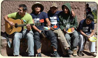Scott with youth from the church